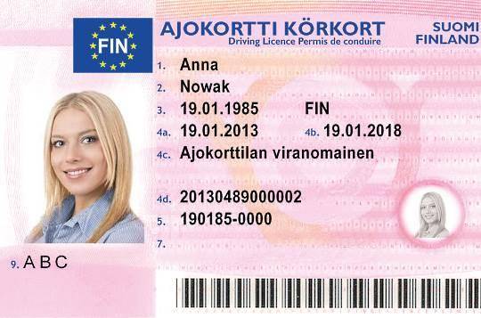Finnish driver's license